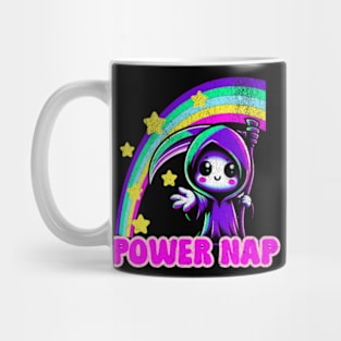 Funny Grim Reaper Power Nap Kawaii Pastel Goth Sarcastic Mug